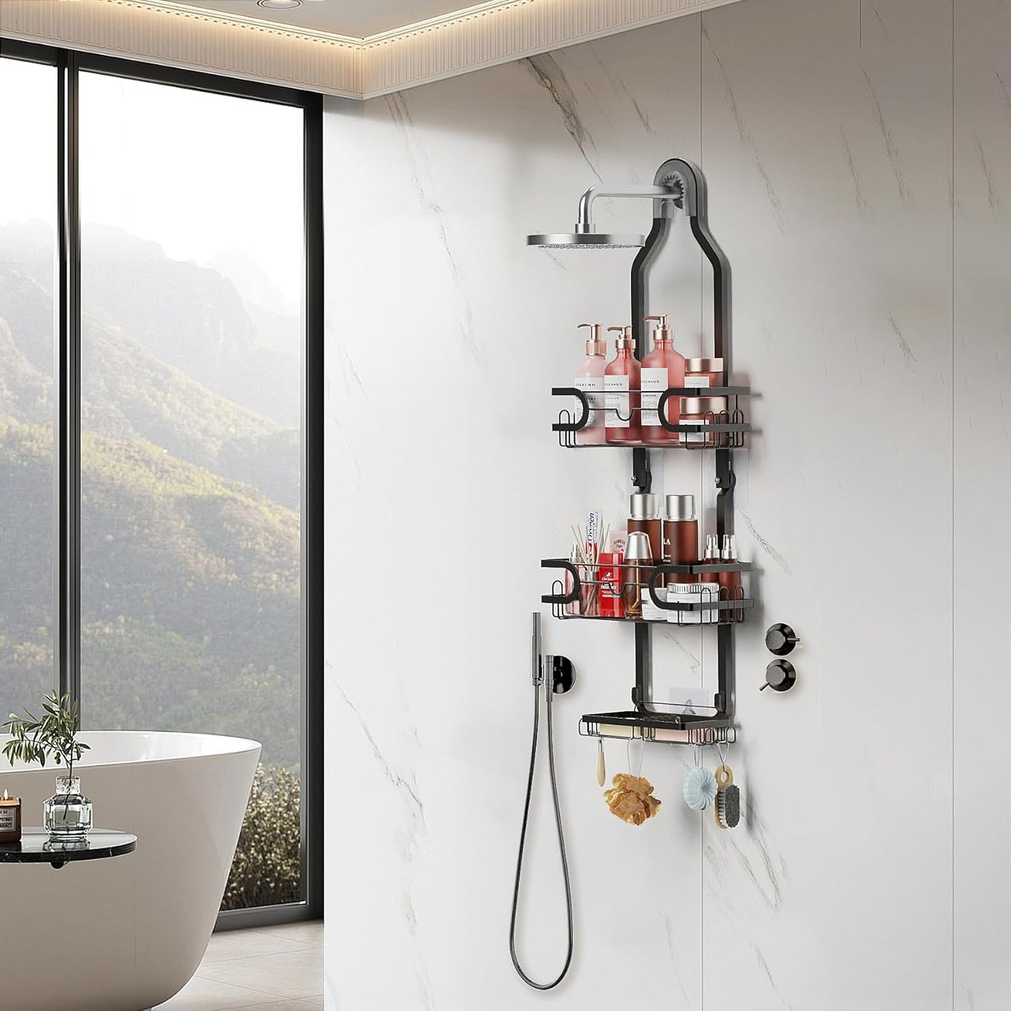 Oylik Shower Caddy Hanging Organizer,Rustproof Shower Racks for Inside Shower